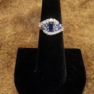 STUNNING gemstone ring - Sterling Silver - Sz 5.5
